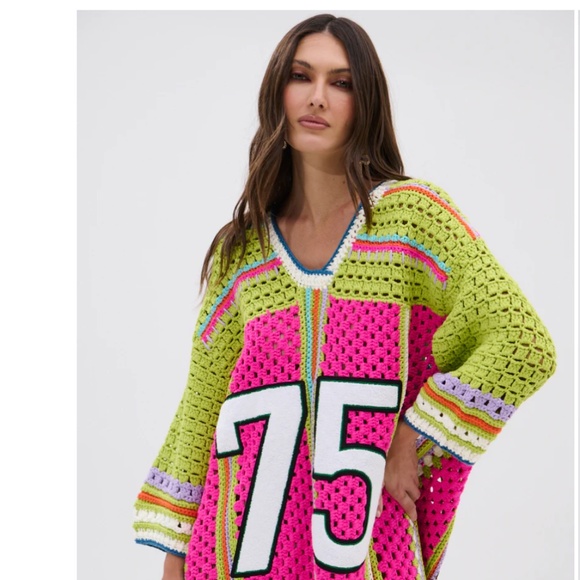 COURTSIDE OR SEASIDE CROCHET JERSEY DRESS - Picture 7 of 11